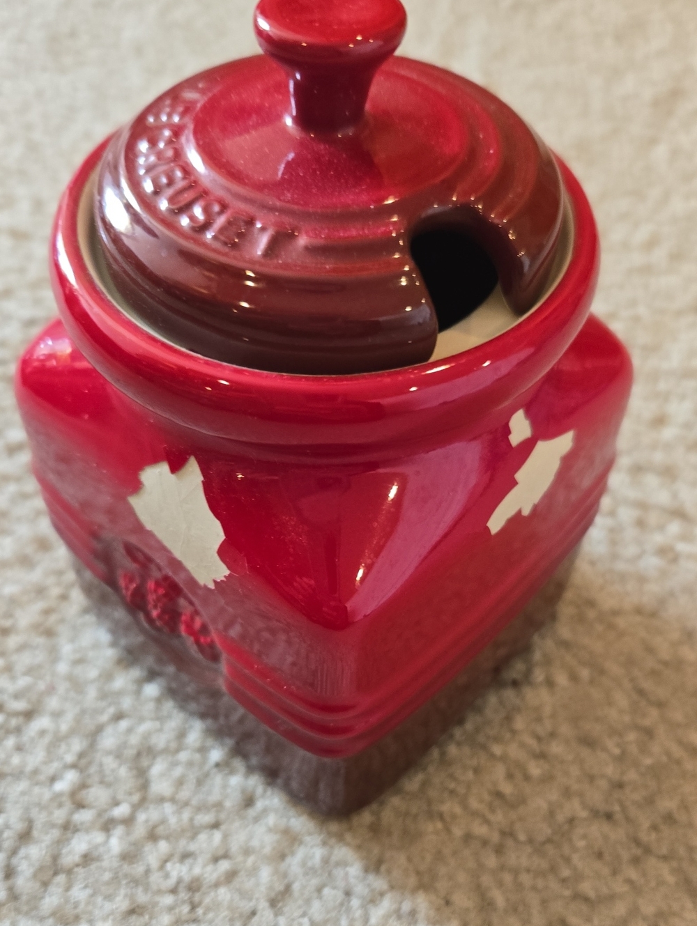 Le Creuset Red Jam Jar with Lid